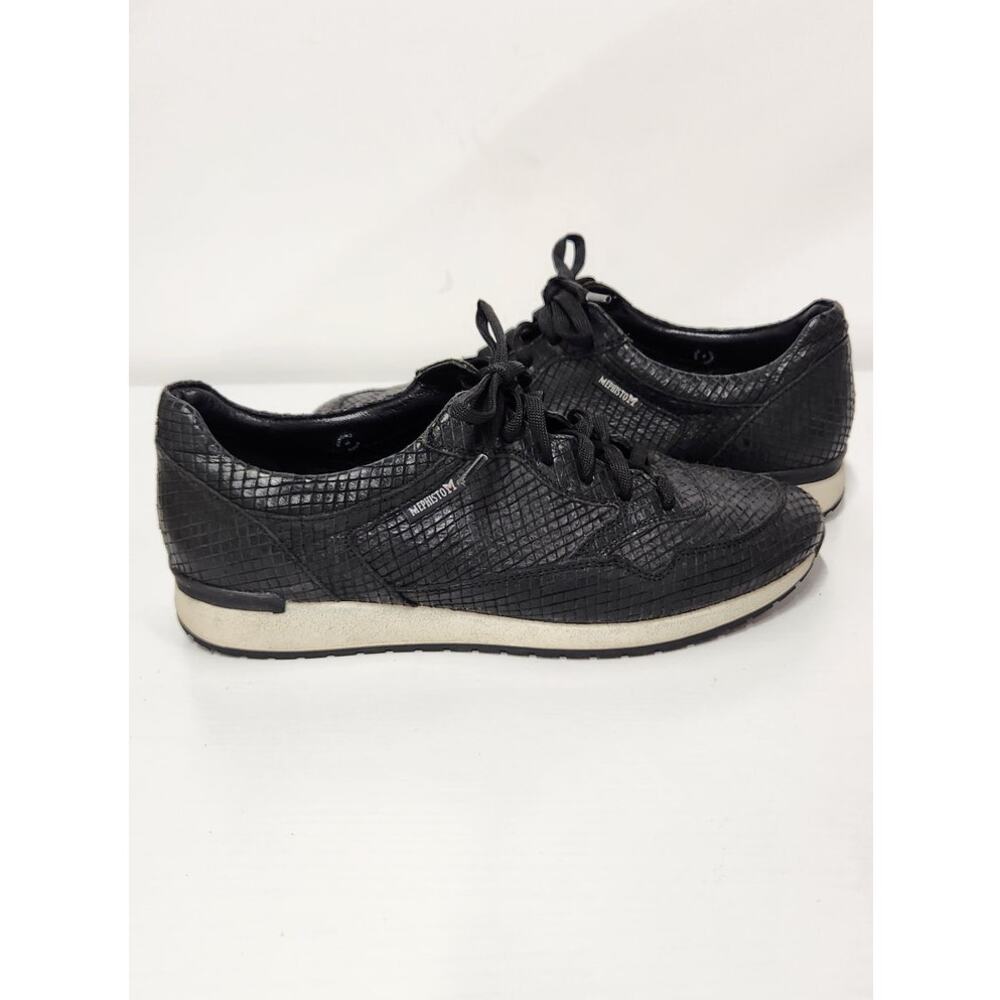 Mephisto Runoff Air-Jet System Women's Ninia Black Leather Sneaker, Size8.5